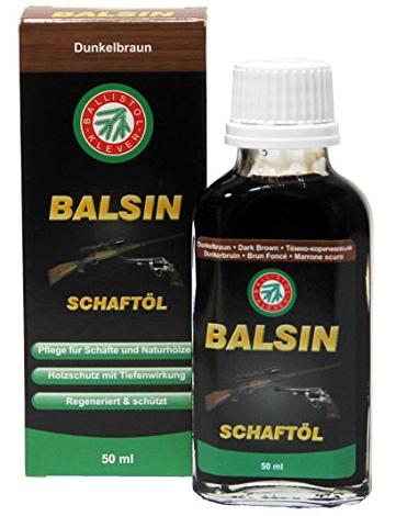 Balsin Schaftl DONKER BRUIN Geweer Kolfolie Flesje 50 ml